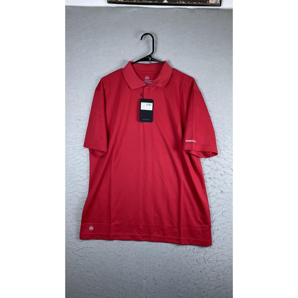 Stormtech H2X-DRY Polo Shirt Mens Large Red Performance Quick Dry Short Sleeve
